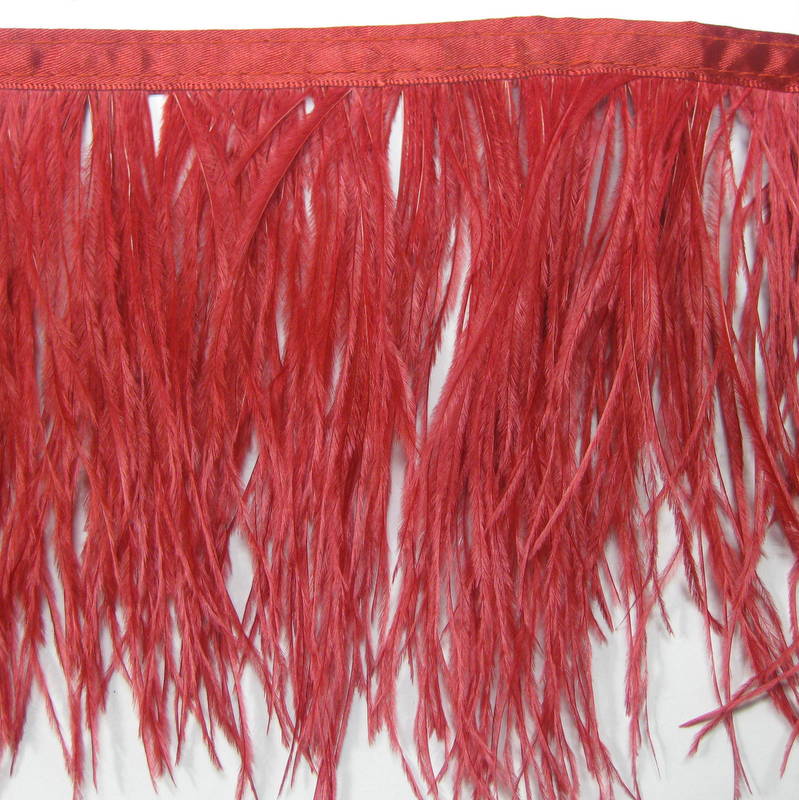 OSTRICH FRINGE RED